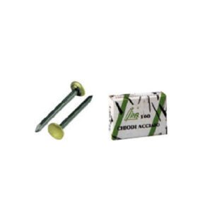 CHIODI ACCIAIO TESTA RIVESTITA IN OTTONE 01