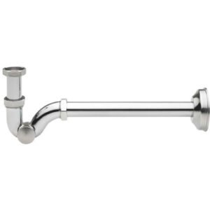 Sifone a "S" con canotto cm 25 e rosone 1"